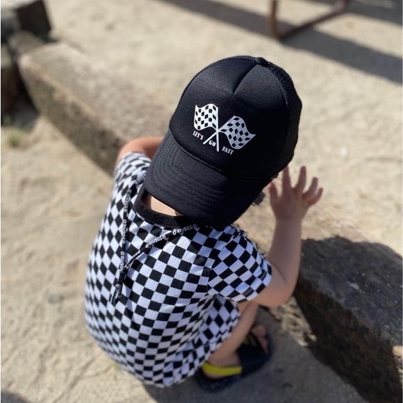 NEW DIRTY REBEL BABY INFANT “LETS GO FAST”TRUCKER HAT” 0-18 months - Picture 2 of 3